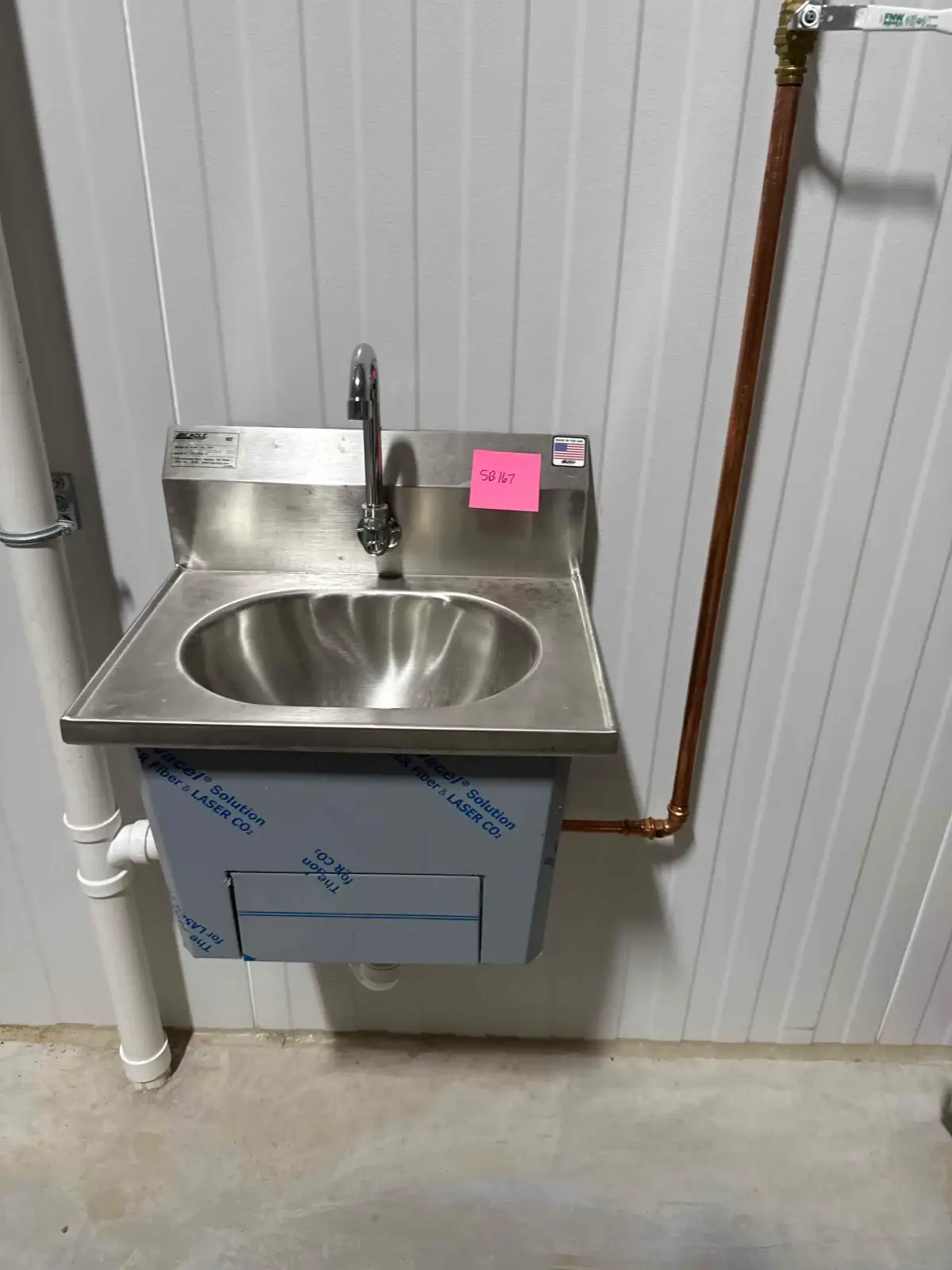 Wall-Mounted Stainless Steel Hand Sink with Faucet and Plumbing Fixtures (Commercial Grade, NSF Certified)