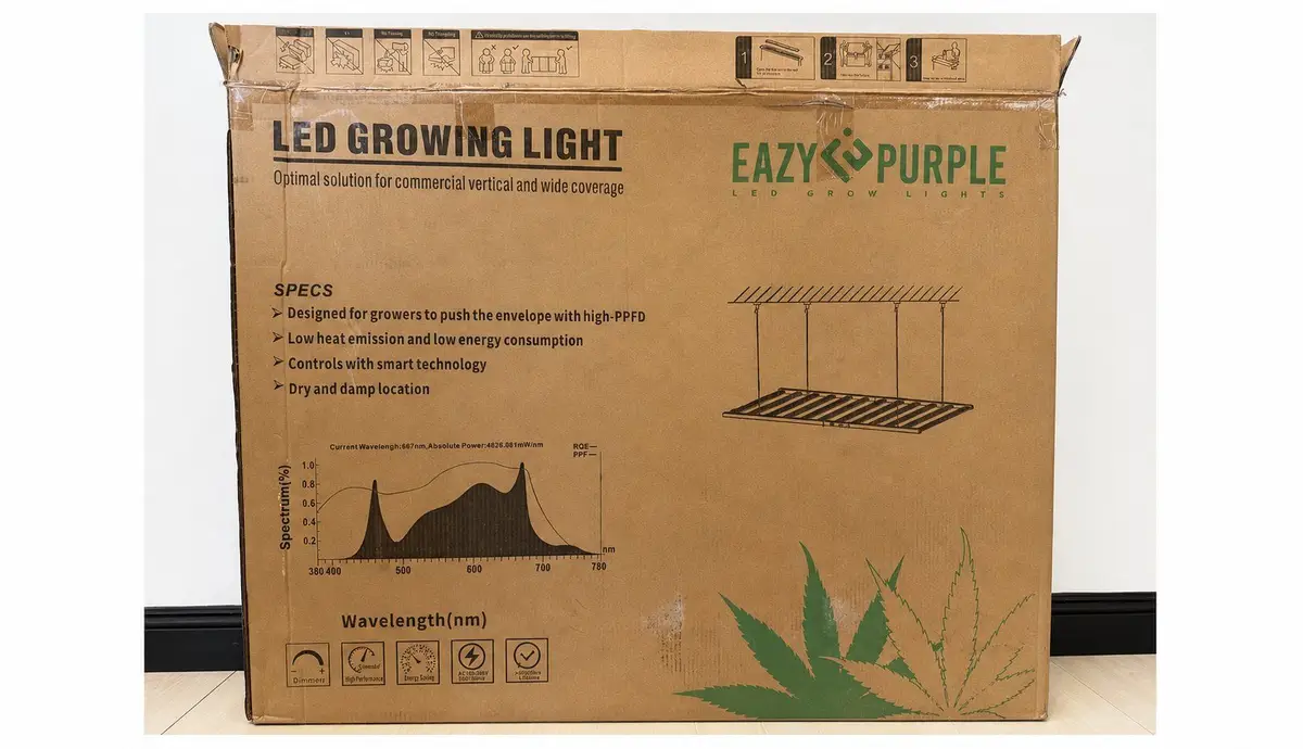 Lot of 100 – New in Box Eazy Purple STG-1200W-F-01 1200W Foldable 12-Bar Full-Spectrum LED Grow Lights
