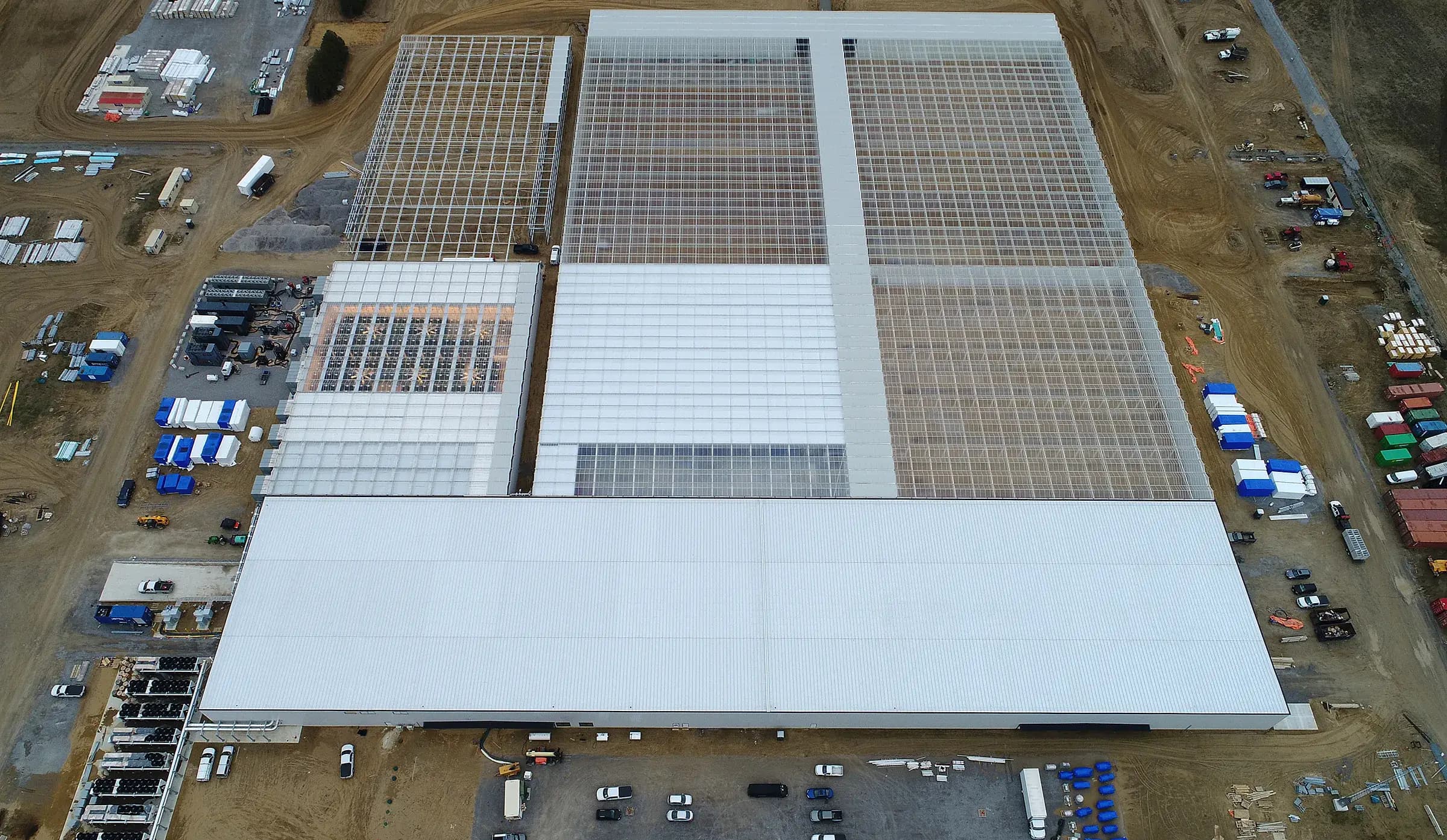 New Havecon Dutch Glass Venlo Greenhouse Kit – 300,000 sq ft, Never Assembled – Albion, NY