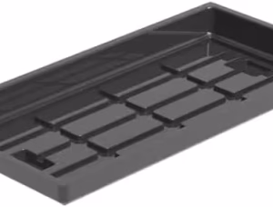 Close-up view of hydroponic flood tables