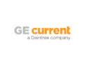 Logo of GE by Current, showcasing a combination of the iconic GE monogram and Current's emblem, symbolizing advanced grow lighting technology.