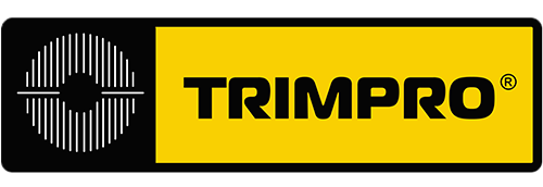 Logo of Trimpro, featuring the brand name in a modern, bold font with a graphic element symbolizing precision and efficiency.