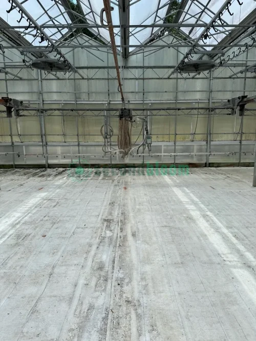 Far view of the 21' Control Tower Watering Boom System in GH27 Starting Area Bay 3 at SecondBloom Auctions.