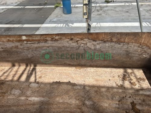 Top-down view of the cargo bed on the Lindig Greenhouse Cart