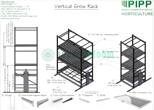 Vertical Grow Rack Specifications and Components