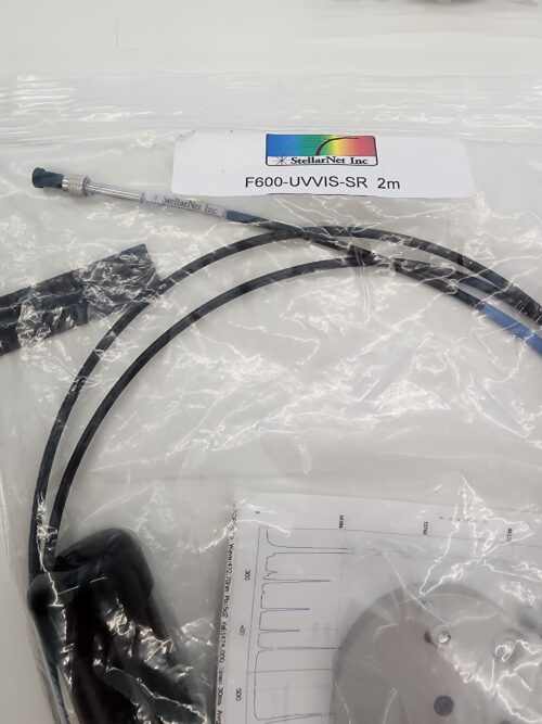 Close-up of the optical fiber cable for the StellarNet Spectrometer