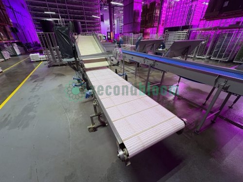 Conveyor belt on the Hamill Harvester – 2020 Model for leafy greens.