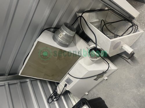 Sun System grow light hood with ventilation ports.