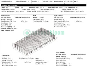 PEMB Specifications for 120×250×30 Metal Building Designed for Indoor Agriculture