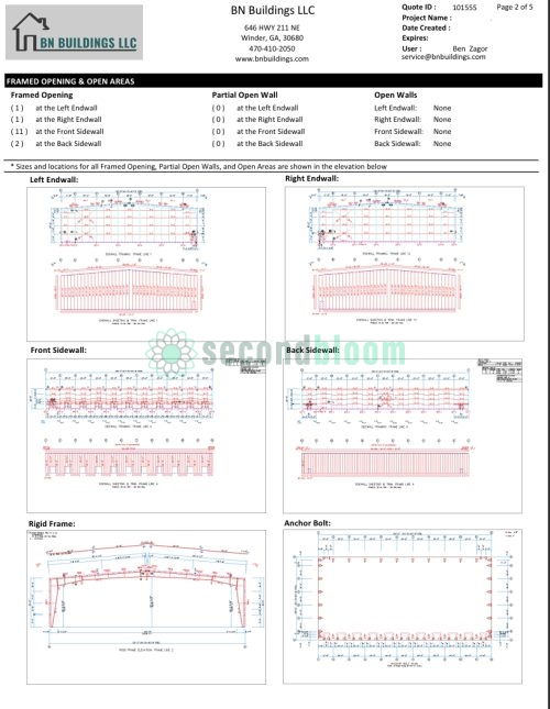 Sidewall Elevations and Frame Designs for Indoor Horticulture PEMB