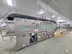LIMEX industrial tunnel washer ventilation hood and exhaust system in stainless steel construction