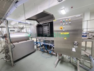 Viscon industrial washing system with control panel and open access door showing internal components