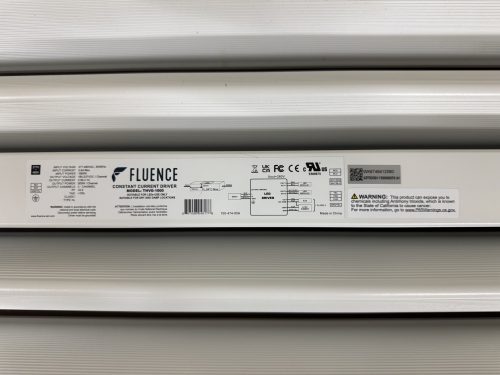 Driver label of Fluence RAPTR 1000 LED grow light