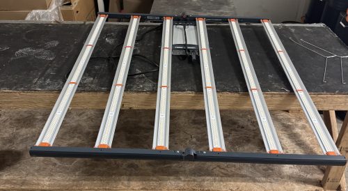 Bottom view of Fluence SPYDR 2h47 showing LED bars and emitters