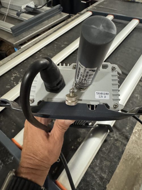 Side close-up of driver mounted to SPYDR 2h 47 light bar