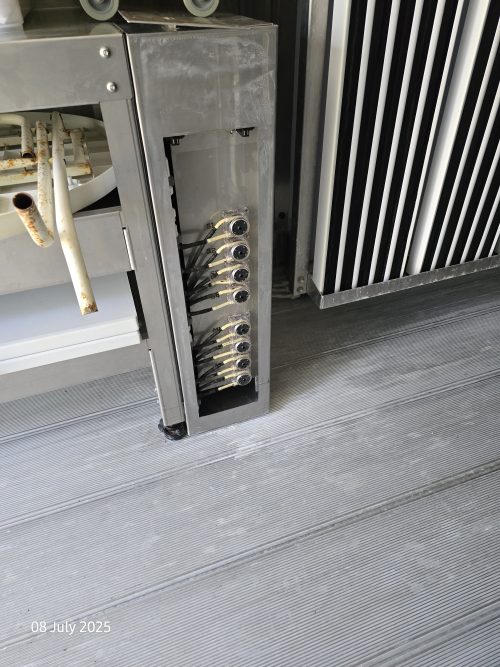 Automated equipment inside Freight Farms controlled environment agriculture container showing precision farming technology